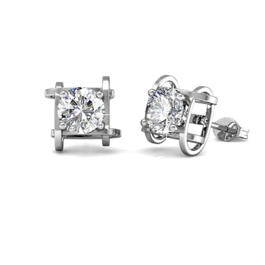 Roxy Earrings - Silver and Crystal