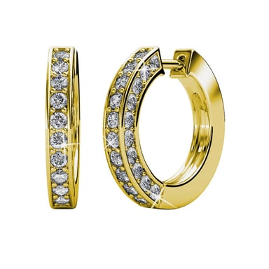 Perry Earrings - Gold and Crystal