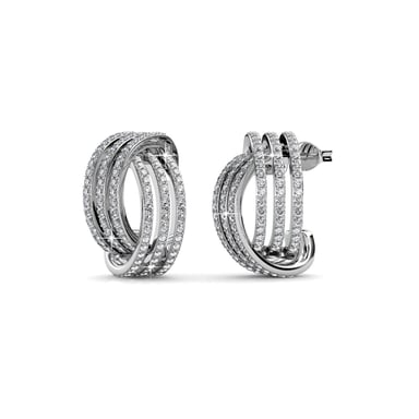 Cherish Earrings - Silver and Crystal
