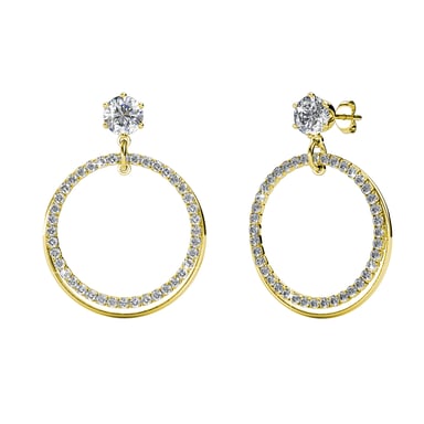 Ariel Earrings - Gold and Crystal