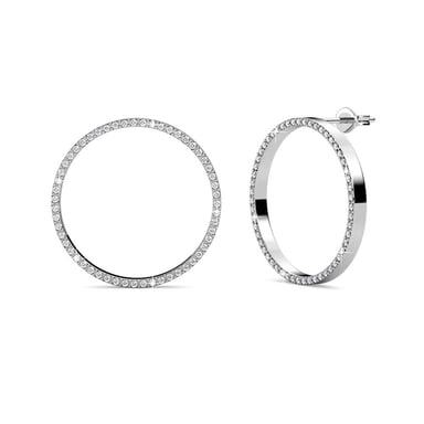 Olina Earrings - Silver and Crystal