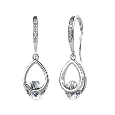 Tristin Hook Earrings - Silver and Crystal