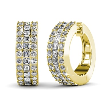 Olena Earrings - Gold and Crystal