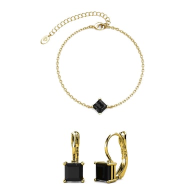 Calle Square Sets - Gold and Black