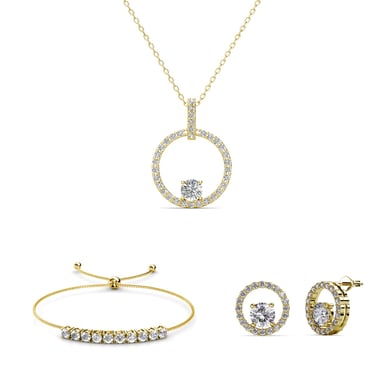 Mia Amory Sets - Gold and Crystal