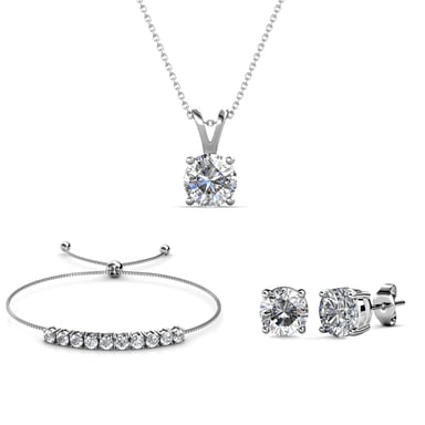Crystal Mia Sets - Silver and Crystal