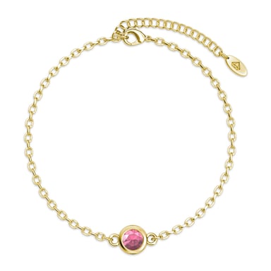 Birth Stone Bracelets - Gold and Pink