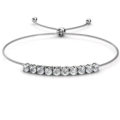 Crystal Mia Bracelets - Silver and Crystal