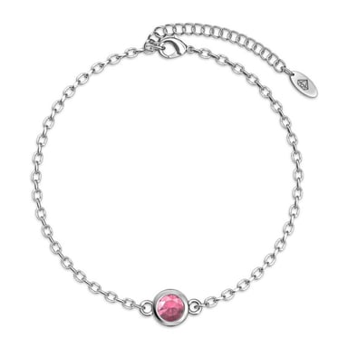 Birth Stone Bracelets - Silver and Pink