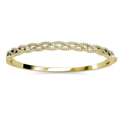 Braided Bracelets - Gold and Crystal