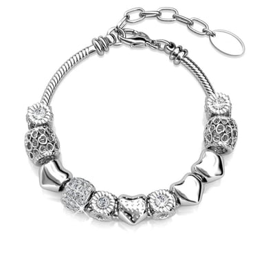 Radiant Charm Bracelets - Silver and Crystal