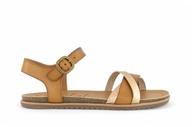 Blowfish Malibu Dames Tan Strappy Buckle Wedge Sandalen - Monti-B