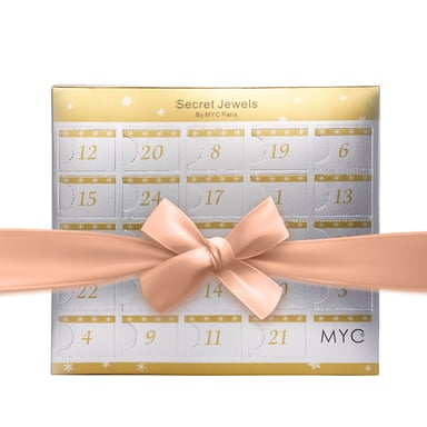 Advent calendar 13 jewels and 11 pearls - Destiny - Rose Gold and Crystal