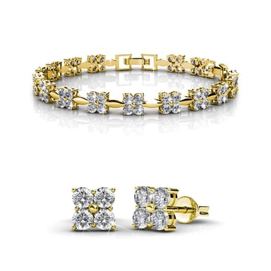 Sweet Square Sets - Gold and Crystal