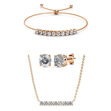 Mary Crystal Mia Sets - Rose Gold and Crystal
