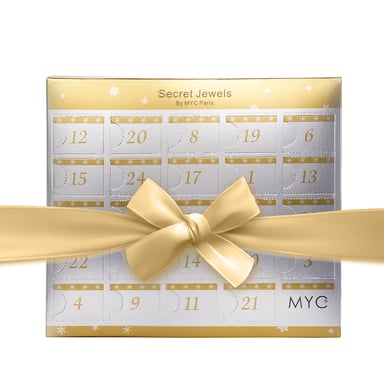 Advent calendar 13 jewels and 11 pearls - Destiny - Gold and Crystal