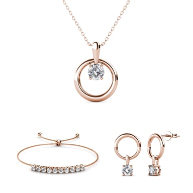 Mia Octavia Sets - Rose Gold and Crystal