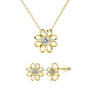 Daffodil Parures - Gold and Crystal