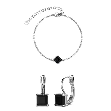 Calle Square Sets - Silver and Black