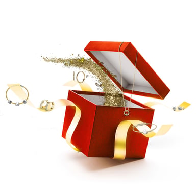 24 Surprise Jewels for Advent Calendar - Gold and Crystal