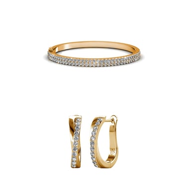 Glamour Criss Parures - Rose Gold and Crystal
