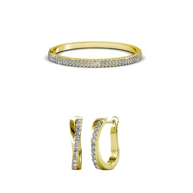 Glamour Criss Parures - Gold and Crystal