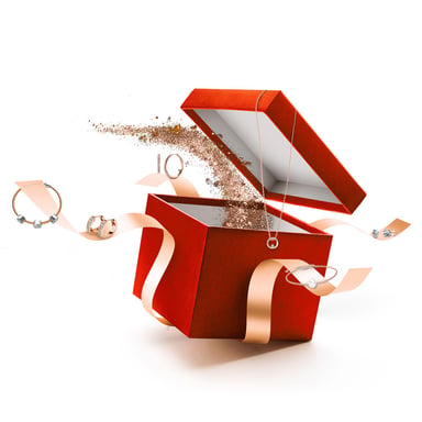 24 Surprise Jewels for Advent Calendar - Rose Gold and Crystal