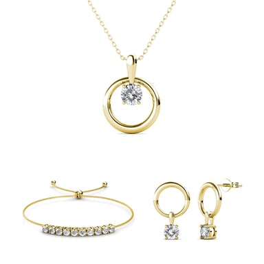 Mia Octavia Sets - Gold and Crystal