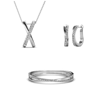Criss Parures - Silver and Crystal