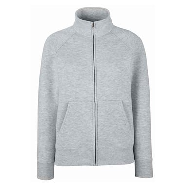 Fruit of the Loom Womens/Ladies Lady Fit Sweat Jacket (Heather Grey)