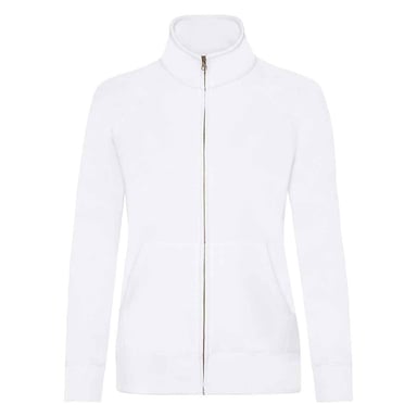 Fruit of the Loom Womens/Ladies Lady Fit Sweat Jacket (White)