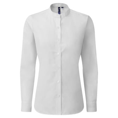 Premier Womens/Ladies Grandad Shirt (White)
