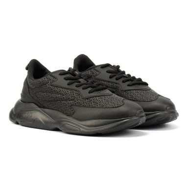 Hugo Leon Runn Monogram Heren Zwart Sportschoenen