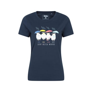 Mountain Warehouse Womens/Ladies Great British Weather T-Shirt (Navy)