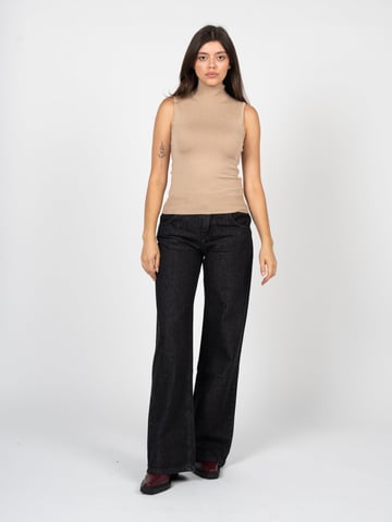 La Haine Inside Us Jeans Wide Leg Woman's Black