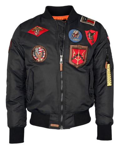 Top Gun bomber jacket in pilot style with patches TG20191053