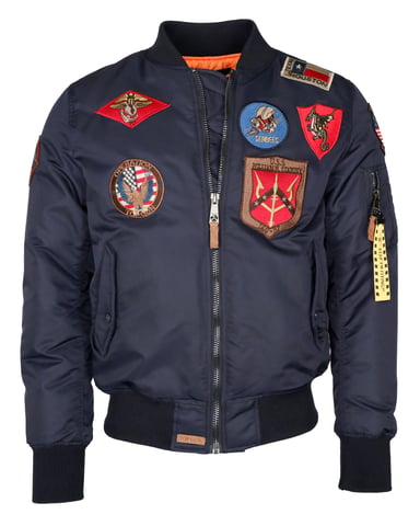Top Gun bomber jacket in pilot style with patches TG20191053