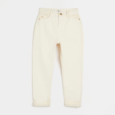 River Island Girls Mom Jeans Girls Beige