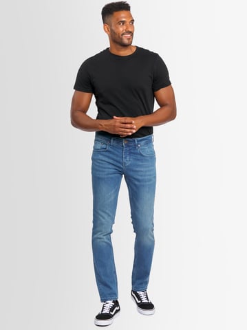 A. Salvarini Heren Jeans Slim Fit Stretch Denim 5-Pocket – Lichtblauw