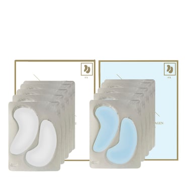 HYALURONIC ACID + COLLAGEN HYDROGEL EYE PADS 5 X 2 + DOUBLE COLLAGEN + ROSE HYDROGEL EYE PADS 5 X 2