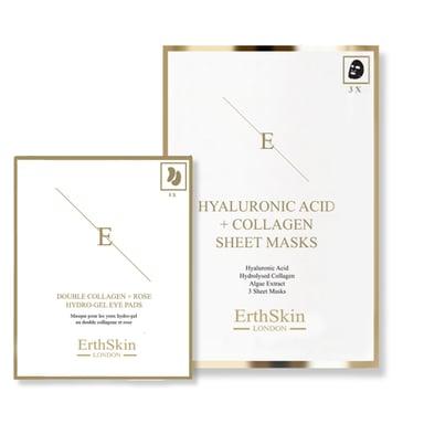 Hyaluronic Acid & Collagen Mask - 3 sheets + Double Collagen + Rose Hydrogel Eye Pads 5 X 2