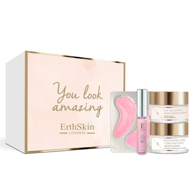 Rose Blossom Glow Lip Plumping Gloss  + Rose Blossom Glow Hydro-Gel Eye Pads + EGF Cell-Effect Night Moisturiser + Hyaluronic acid & Collagen Day Cream 50ml
 ( Universal Kit)