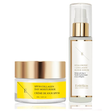 SPF50 COLLAGEN DAY CREAM 50ML+Hyaluronic acid & Collagen Serum - 60ml