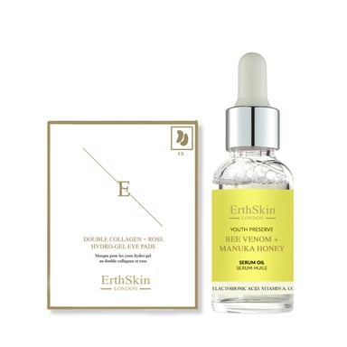 Bee Venom + Manuka Honey Serum Oil 30ml + Double Collagen + Rose Hydrogel Eye Pads 5 X 2