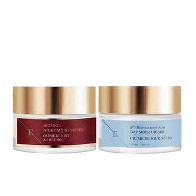 Retinol Nattfuktighetskräm 50ml + SPF 30 Hyaluronsyradagkräm 50ml