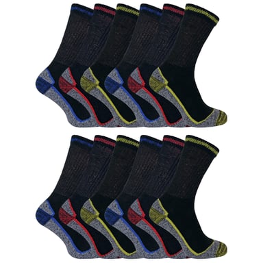 12 Pairs Unisex Zachte Ademende Bamboe Werk Sokken