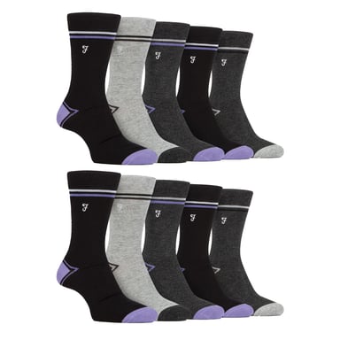 Herr 10 par Multi-Pack Bright Bamboo Strumpor