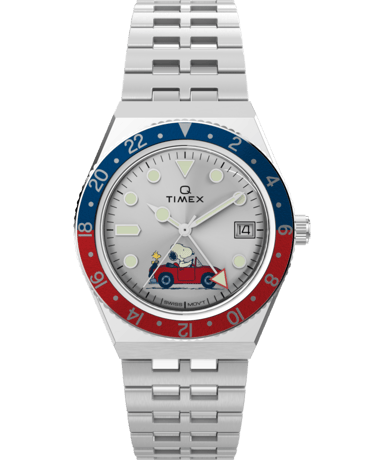 Timex Peanuts Q Timex Heren Zilveren Horloge TW2W83300