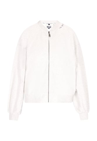 Dreimaster Sweat-jacket women wool white melange