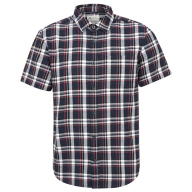 Mountain Warehouse Mens Trace Flannel Short-Sleeved Shirt (Blue)